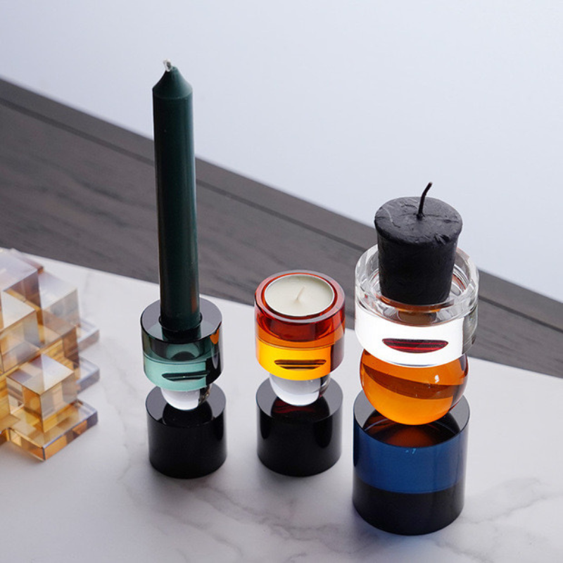 "Montagne" Prism Candle Stand Set