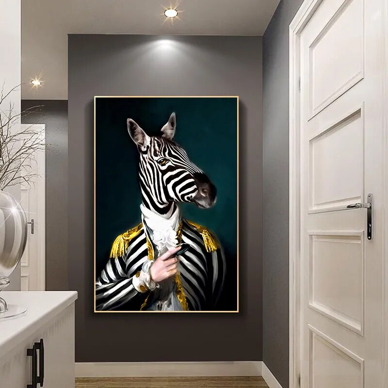 "M." Zebra Abstract Print