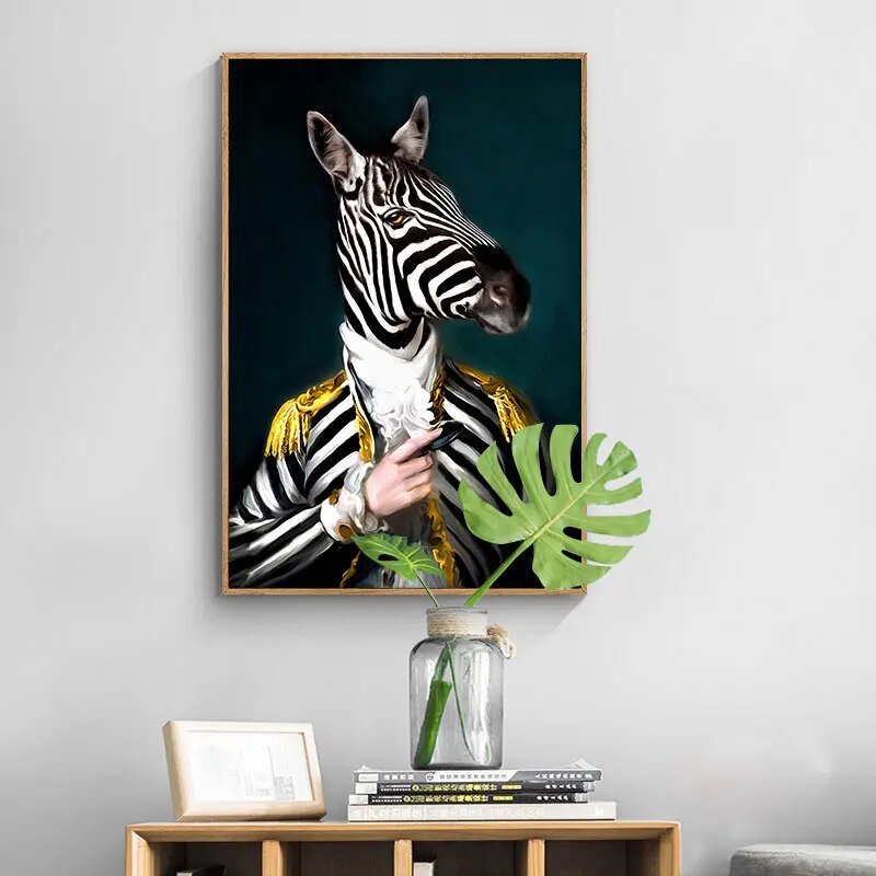 "M." Zebra Abstract Print