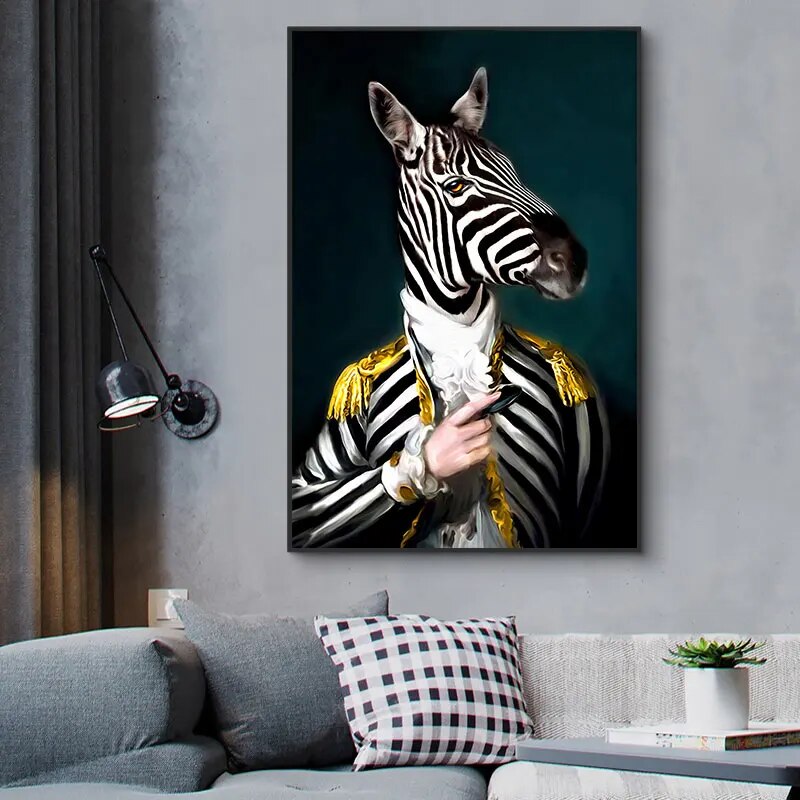 "M." Zebra Abstract Print